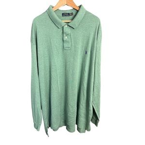 Polo Ralph Lauren Long Sleeve Spring Green POLO Shirt Big & Tall 4XLT